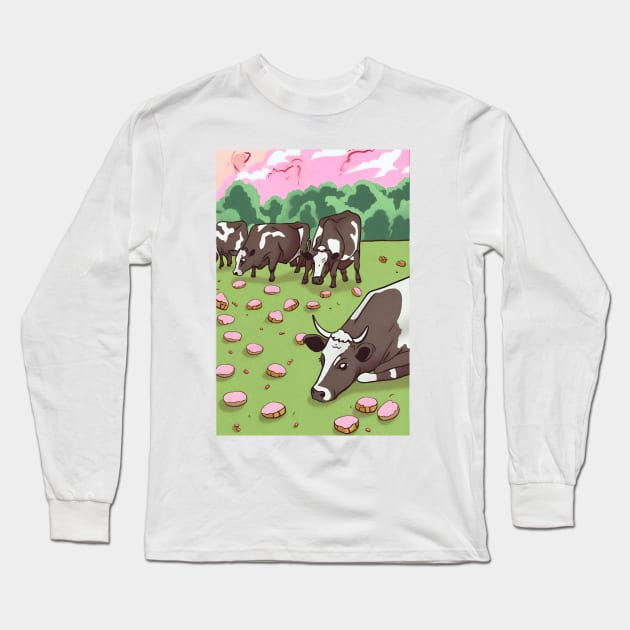 Cows! Long Sleeve T-Shirt by Bunch of stuff